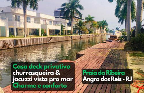 Casa com deck navegável e jacuzzi em Angra dos Reis RJ - Praia da Ribeira - Foto 1