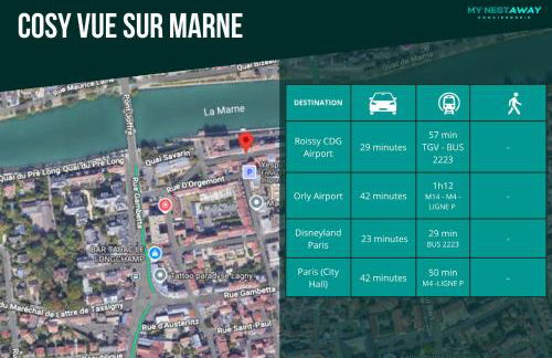 Le Cosy Lagny - Appartement Cosy avec balcon vue sur Marne - Foto 24