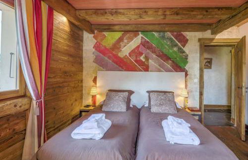 SOMPTUEUX CHALET BARON MEGEVE VUE.Jaccuzi.4 mn a pied au centre - Foto 13