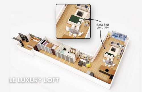 LE LUXURY LOFT - CENTER l DECEMBER MAR-KET l EUROPEAN PARLIAMENT l PARKING l NETFLIX - SPACIOUS & UNIQUE - LE LUXURY LOFT - CENTRE l MARCHÉ DE NOËL l PARLEMENT EUROPÉEN l PARKING l NETFLIX - SPACIEUX & UNIQUE - Foto 5