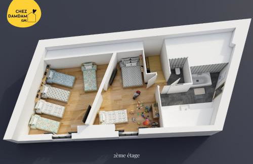 CHEZDAMDAM - la Zinguerie de la Plage - plage 300m, babyfoot, arcade, pingpong - Foto 32