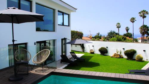 Villa Brisamar mit Meerblick und beheiztem Pool - Foto 3, Garden, Garden view