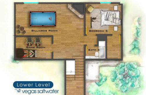 vegas saltwater, a luxury pool villa with 5BR, Spa, wet deck on a half acre lot - Foto 13