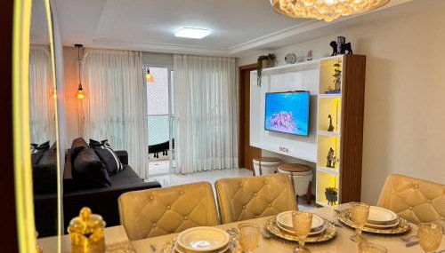 Magnífico APARTAMENTO de Charme - 3 quartos AR CONDICIONADOS SPLIT - Beira Mar, 2 banheiros, 2 Vagas Garagem, 4 Varandas, 2 Elevadores, Redes para Descanso, Wi-Fi, Air Fryer, Disney Plus, HBO Max, Cadeiras de Praia e Caixa Térmica - Foto 2