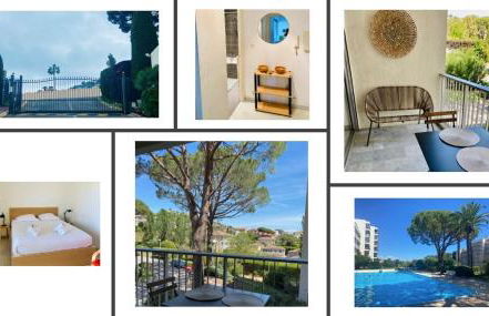 Studio 5 minutes Cannes et plages, terrasse, piscine - Foto 6