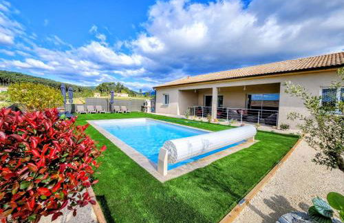 En Ardèche Villa de vacances l'Olympe climatisée avec sa piscine privée et chauffée - Foto 14