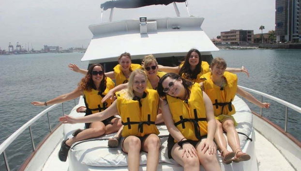 Foto dentro do barco