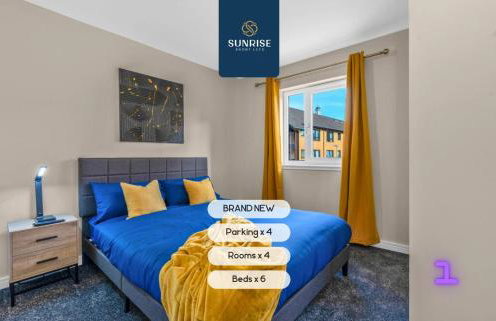 L1 - INVOICE and REDUCED PRICE only via SUNRISE SHORT LETS DUNDEE, Large 4 Bedroom House with 6 Beds and 3 bathrooms, TVs in each room, Free Parking, Fully Equipped, Local Amenities, Easy Ring Road Access, Special Rates and ONLY 9 Mins to STANNERGATE Port - Foto 1