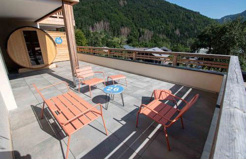 Dans résidence neuve LE SNOW ROC sur les pistes, grand studio cosy 5 pers avec terrasse panoramique, SAUNA, WIFI - Foto 17