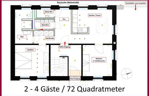 Neue90 - Fewo Steinacker, Weinstraße Kallstadt Pfalz, 2ZKB - keine Monteure - Foto 24