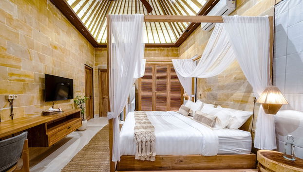 Nyaman Villas by EVDEkimi - Romantic escape among rice fields with Pool, Terrace - Foto 4, Habitación