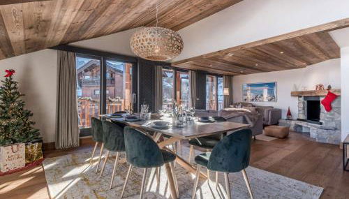 Duplex skis aux pieds, Courchevel 1850, 99m², 6 pers., cheminée, balcons, garage, WiFi - FR-1-631-132 - Foto 2