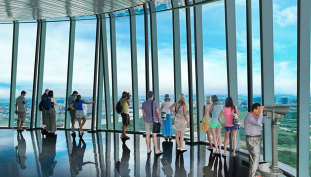 Visitantes en el Saigon Skydeck