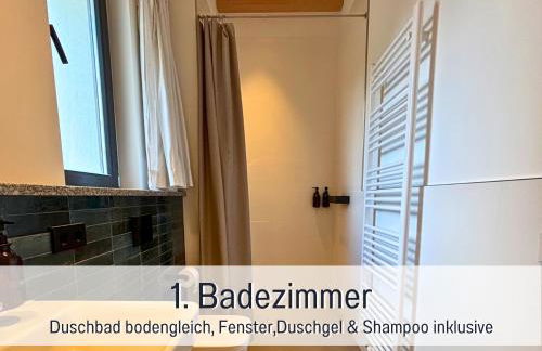 Landloft Linum - Ausgebaute Scheune mit Aussicht, Naturpool, Kamin, Sauna, Luxusausbau, handverlesene MidCentury Möbel & Kunst - Photo 38