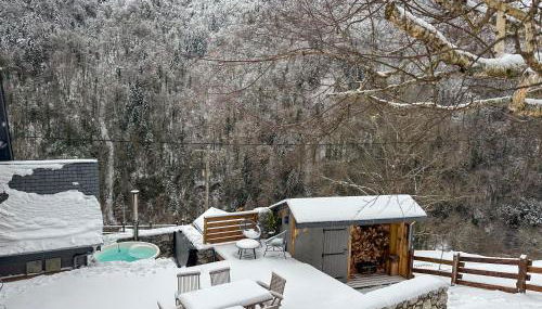 Chalet Le René-Sens - 5 pers - Grande terrasse - bain nordique SPA - Piscine - Foto 3, Garden