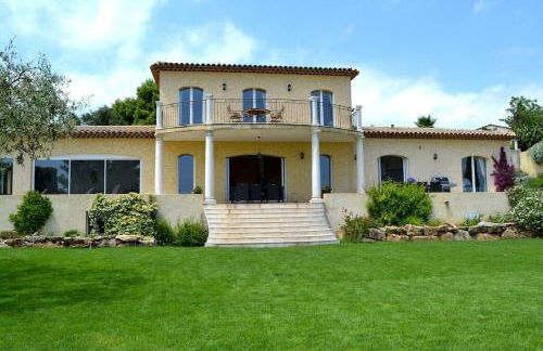 Villa Grasse vue mer exceptionnelle 8P piscine intérieure - Foto 37