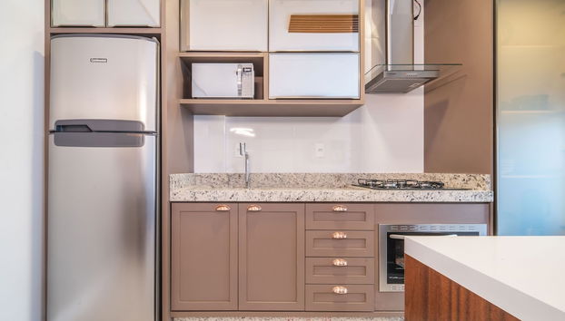 864 - Aluguel Apartamento em Bombinhas - Foto 5, Cocina privada