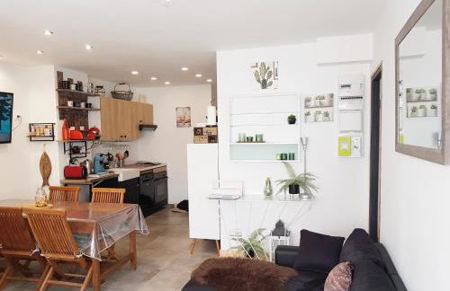 LES VAGUES, terrasse rez-de-ch, parking gratuit, lits faits, animal bienvenu et tout à pied - Foto 13