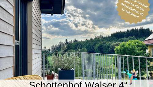 Ferienwohnung Schottenhof Walser 4 - Alleinlage im Grünen mit Panoramablick - Foto 1, Garden view