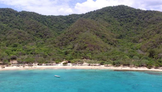 The crystal clear waters of Playa Cristal