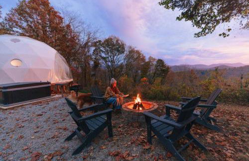 Asheville Luxury Glamping Dome - Mountain Views, and Hot Tub! - Foto 16