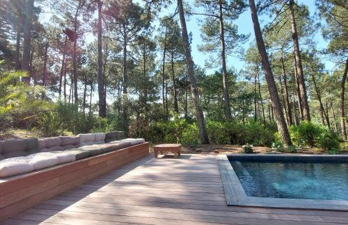 Maison au calme entre Océan et Lac, vue sur le golf, piscine chauffée, classée 4 étoiles - Foto 12