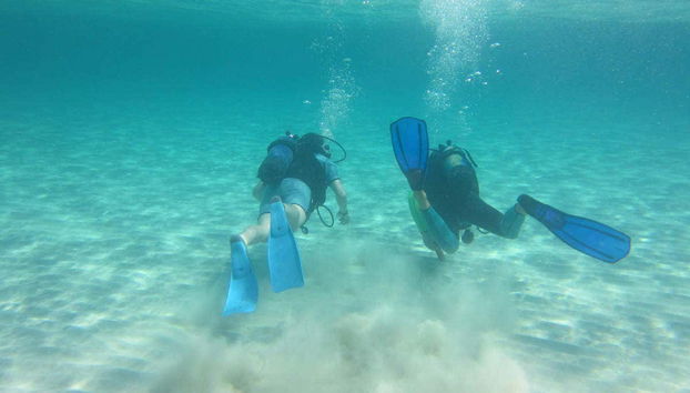 Buceando en aguas de Formentera