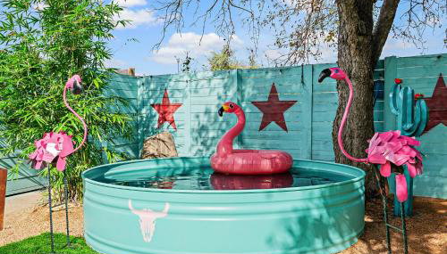 Austin Oasis Spacious 4BR Retreat with Hot Tub Cowboy Pool and Infrared Sauna Perfect for Families and Bachelorettes - Photo 2, Garden view