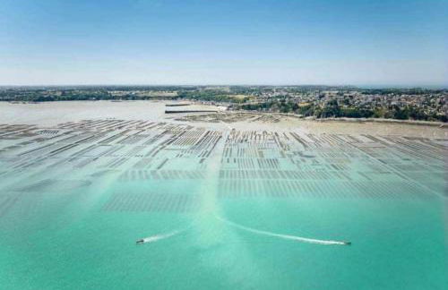 MRODBNB - Appart Neuf - Aperçu Mer - 25m Plage & Resto - Ciné - Cheminée - Popcorn - Foto 19