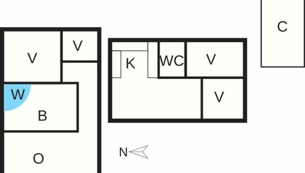 8 Person Holiday Home in Jerup - Foto 2, Plano