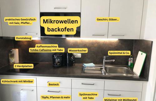 Holledau-Apartments - FeWo bis 5 Pers - getrennte Betten möglich - Vollausstattung - 24h Checkin - wöchentl Reinigung u Wäschewechsel - Waschmaschine u Trockner - WLAN - Minibar - XXL Parkplätze - Garten - ruhige Lage - Foto 16