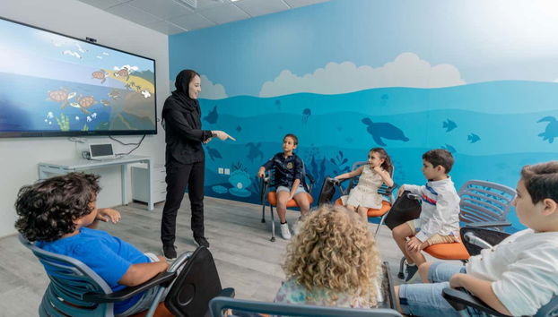 Una delle aree educative dell'acquario
