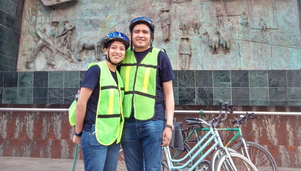 A couple enjoying the tour