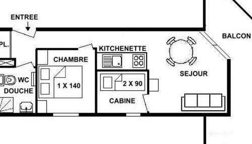 Appartement 2 pièces pour 4 personnes aux Saisies - FR-1-594-168 - Foto 3