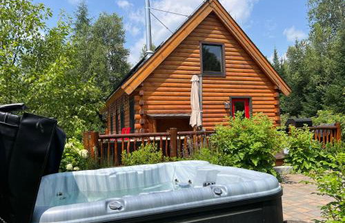 BC Log cabin with private beach river fire pit AC wifi onsite trails ski slope views - Foto 2