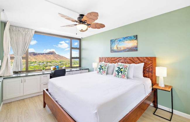 Diamond Head and Ocean views with King Bed and Parking - Foto 25