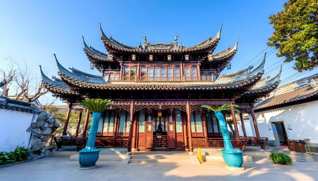 Entrada al Jardín Yuyuan - Foto 4, Un edificio antiguo en el Jardín Yuyuan