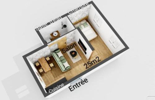 MRODBNB - Appart Neuf - Aperçu Mer - 25m Plage & Resto - Ciné - Cheminée - Popcorn - Foto 4