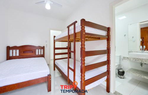 Apartamento espaçoso com ar condicionado e Wi-fi, a 100 metros da praia - Edifício Estoril - Foto 21