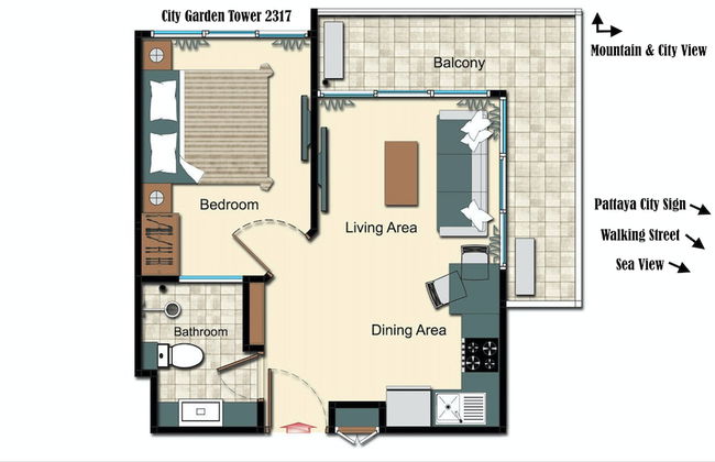 Panoramic Sea, City And Mountain Views by City Garden Tower - Foto 19