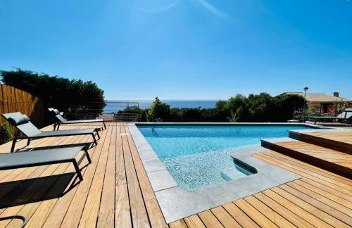 Superbe vue mer et Estérel, Villa Neuve pour 8-10 Personnes, Clim, Piscine - Foto 6