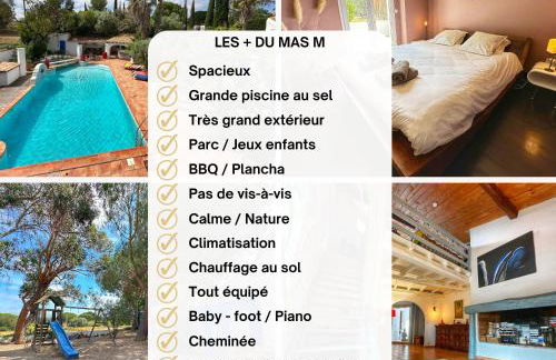 MAS M - Villa d'exception - Piscine - Jeux Enfants - BBQ - Plancha - Cheminée - Calme - 5 Chambres - SUDSEJOURCONCIERGERIE - Foto 42