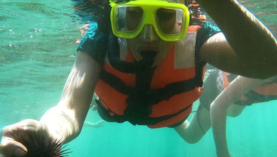 Snorkel na praia Las Gatas