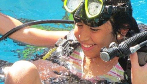 Diversão no batismo de mergulho