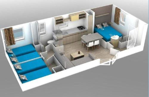 Mobilhome 642 3 chambres Siblu La Réserve - Foto 2