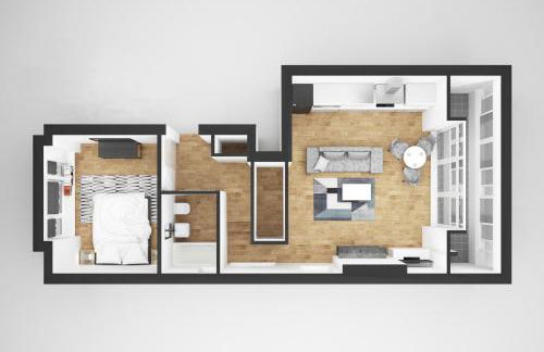 Beautiful one bedroom flat with private balcony 52m2 - Foto 21