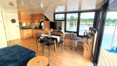 Houseboat Water King apartament pływający dom na wodzie łódź Hausboot 7 os - Foto 5