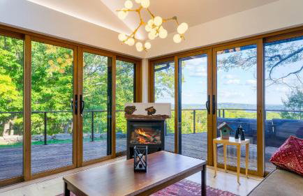 Modern Catskills Escape w Open Living Steam Shower Hot Tub w Mountain Views Minutes from Woodstock Trails Suncliff Vista - Foto 34