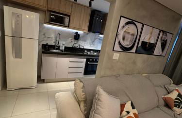 Apto aconchegante vista mar , tv, wifi e ar - Praia São Vicente - Foto 4