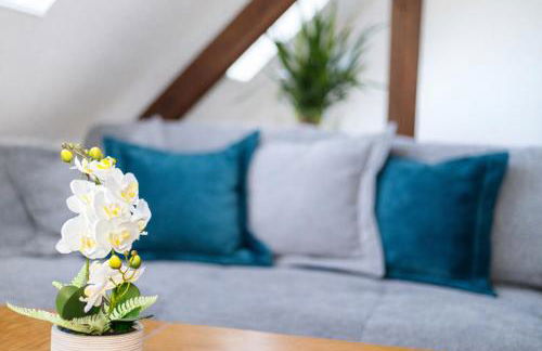 Larooms Merseburg - Apartment LP01 - 2 Zimmer, 2 Einzelbetten, 1 Doppelbett, große Couch, Küche, Balkon, Waschmaschine - Foto 13